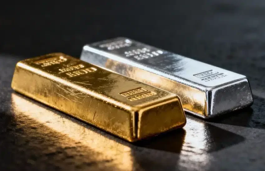  Ouro e prata em queda depois de máximos históricos