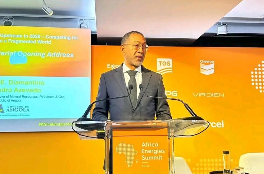  Diamantino Azevedo diz que estratégia energética de Angola aposta no gás, refinação e industrialização